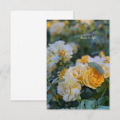 Liebliche Bunches der Gelben Rosen Mitteilungskarte (Vorne/Hinten)