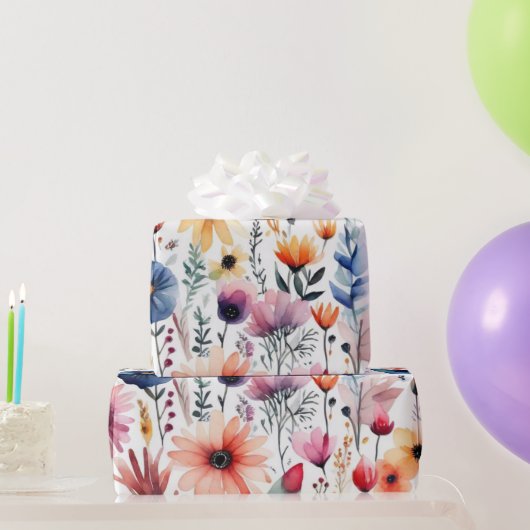 Liebliche bunte Blume Umschlagpapier Geschenkpapier (Partygeschenke)