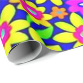 Liebliche bunte Blume Umschlagpapier Geschenkpapier (Rolleneckpunkt)