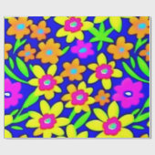 Liebliche bunte Blume Umschlagpapier Geschenkpapier (Flach)