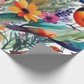 Liebliche bunte Blume Umschlagpapier Geschenkpapier (Ecke)