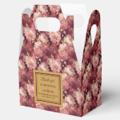 Liebliche Burgunder Blush Gold Wasserfarbenhochzei Geschenkschachtel (Geöffnet)