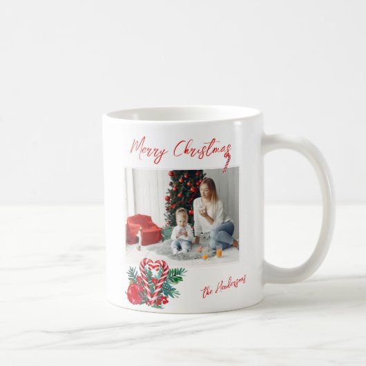 Liebliche Candy Canes | Foto der Weihnachtsfamilie Kaffeetasse (Rechts)