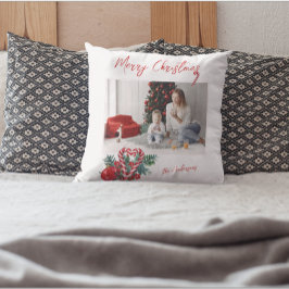 Liebliche Candy Canes | Foto der Weihnachtsfamilie Kissen