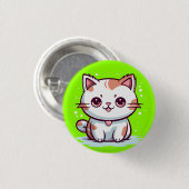 Liebliche Cat Kawaii Style Clipart-47758 Button (Vorne & Hinten)