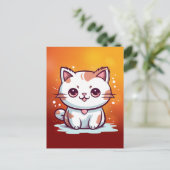Liebliche Cat Kawaii Style Clipart-47758 Postkarte (Stehend Vorderseite)