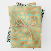 Liebliche Cheetah Print and Giraffe Spots Geschenkpapier Set (Beispiel)