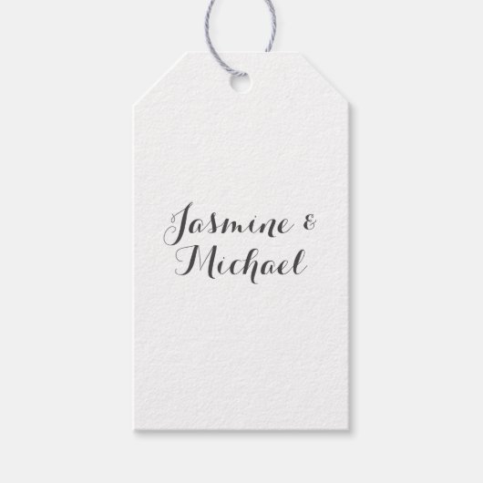 Liebliche Chic Calligraphy Couple Names Geschenkanhänger (Vorderseite)