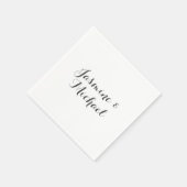Liebliche Chic Calligraphy Couple Names Serviette (Ecke)