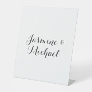 Liebliche Chic Calligraphy Couple Names Sockelschild
