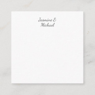 Liebliche Chic Calligraphy Couple Names Wedding Begleitkarte