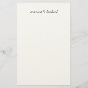 Liebliche Chic Calligraphy Couple Names Wedding Briefpapier