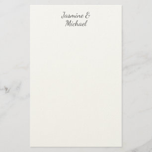 Liebliche Chic Calligraphy Couple Names Wedding Briefpapier