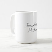 Liebliche Chic Calligraphy Couple Names Wedding Kaffeetasse (Vorderseite Links)