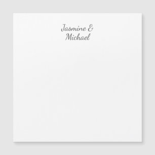 Liebliche Chic Calligraphy Couple Names Wedding Magnetkarte