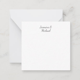 Liebliche Chic Calligraphy Couple Names Wedding Mitteilungskarte