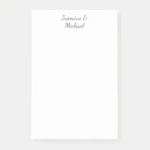 Liebliche Chic Calligraphy Couple Names Wedding Post-it Klebezettel (Vorderseite)