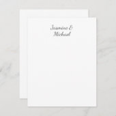 Liebliche Chic Calligraphy Couple Names Wedding RSVP Karte (Vorne/Hinten)