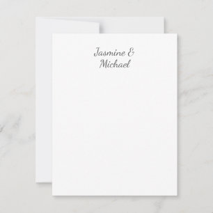 Liebliche Chic Calligraphy Couple Names Wedding RSVP Karte
