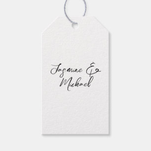 Liebliche Chic Calligraphy Names Hochzeiten Geschenkanhänger
