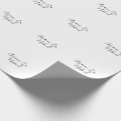 Liebliche Chic Calligraphy Names Hochzeiten Geschenkpapier (Ecke)