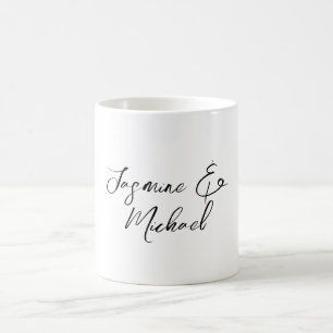 Liebliche Chic Calligraphy Names Hochzeiten Kaffeetasse
