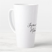 Liebliche Chic Calligraphy Names Hochzeiten Milchtasse (Linke Ecke)