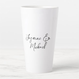Liebliche Chic Calligraphy Names Hochzeiten Milchtasse