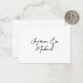 Liebliche Chic Calligraphy Names Hochzeiten Mitteilungskarte (Vorderseite/Rückseite Beispiel)