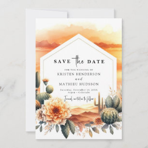 Liebliche Custom Cactus Wedding Save The Date