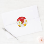 Liebliche Daisies- und Ladybugs-Stickers Runder Aufkleber (Umschlag)