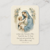 Liebliche Dame in blauem Gedicht Maria und Jesus v Visitenkarte (Vorderseite)