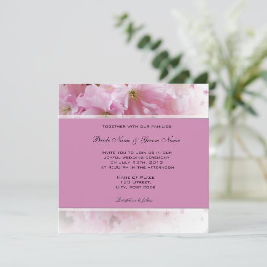 Liebliche Einladung zur Hochzeit von Weichkirsche (Stehend Vorderseite)