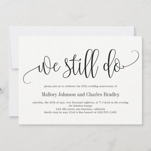 Liebliche Einladung zur Hochzeitsfeier (Vorderseite)