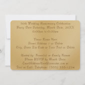 Liebliche Einladungen zum 50. Geburtstag der golde (Rückseite)