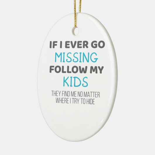 Liebliche Eltern, wenn ich je Vermisst bin, meinen Keramik Ornament (Links)