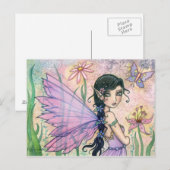 Liebliche Fairy Butterfly Postcard von Molly Harri Postkarte (Vorne/Hinten)