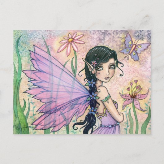 Liebliche Fairy Butterfly Postcard von Molly Harri Postkarte (Vorderseite)