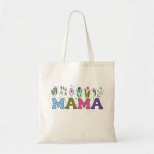 Liebliche farbenfrohe Wildblumen Mama zum Mutterta Tragetasche