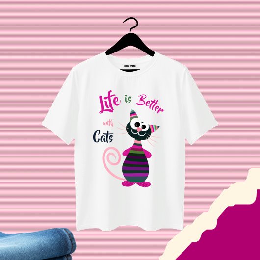 Liebliche farbige Katze T-Shirt