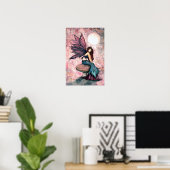 Liebliche Fee auf Mushroom Poster Print (Heimbüro)
