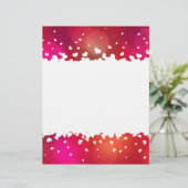 Liebliche fliegende Herzen Border Letterhead Stati (Stehend Vorderseite)