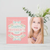 Liebliche Foto-Karte zum Muttertag Karte (Stehend Vorderseite)