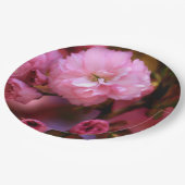 Liebliche Frühlingserreger Rosa Kirschblüten Pappteller (Schrägansicht)