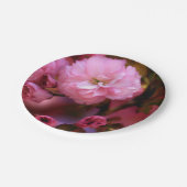 Liebliche Frühlingserreger Rosa Kirschblüten Pappteller (Schrägansicht)