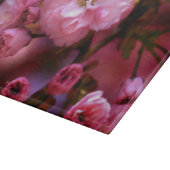 Liebliche Frühlingserreger Rosa Kirschblüten Schneidebrett (Ecke)