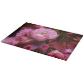 Liebliche Frühlingserreger Rosa Kirschblüten Schneidebrett (Ecke)