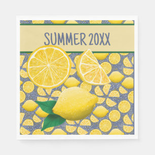 Liebliche Gelbe Lemons Sommerpapier Napkin Serviette