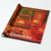 Liebliche gemütliche Weihnachtsfamilie Ansammlung Geschenkpapier (Ungerollt)