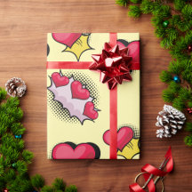 Liebliche Geschenke aus dem Comic in Rot und Schwa